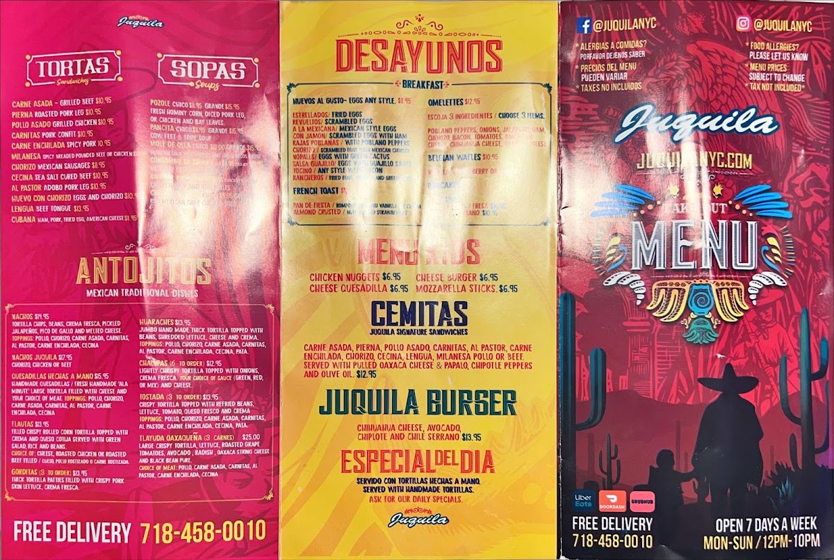 Juquila Menu - Image 1